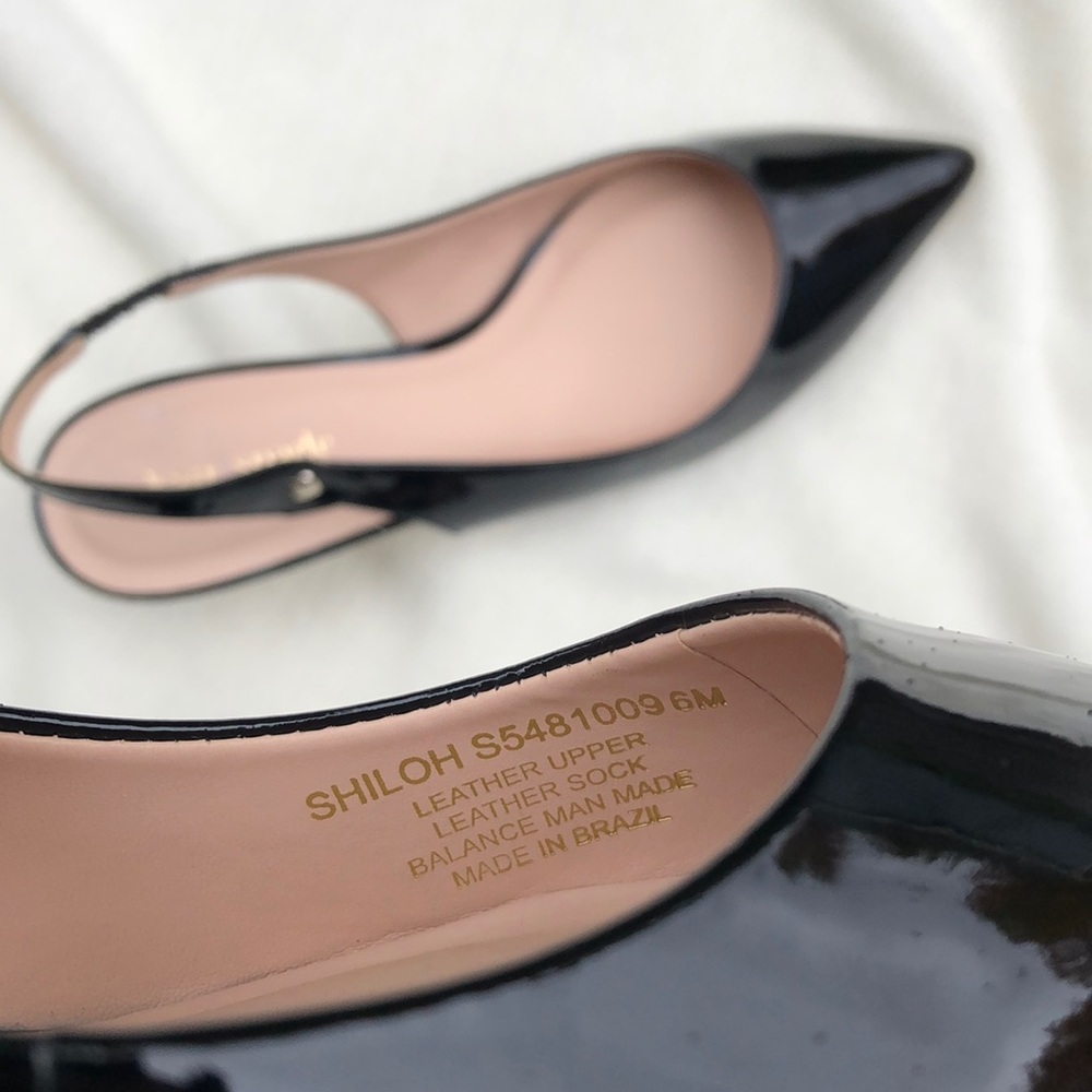 NWOB Kate Spade ♠️ Shiloh Black Sling Back Heels - Picture 7 of 8